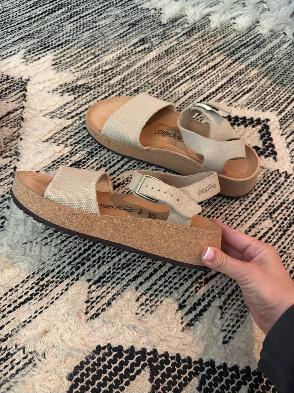 Birkenstock Papillio Natural Beige Cork Platform Sandals